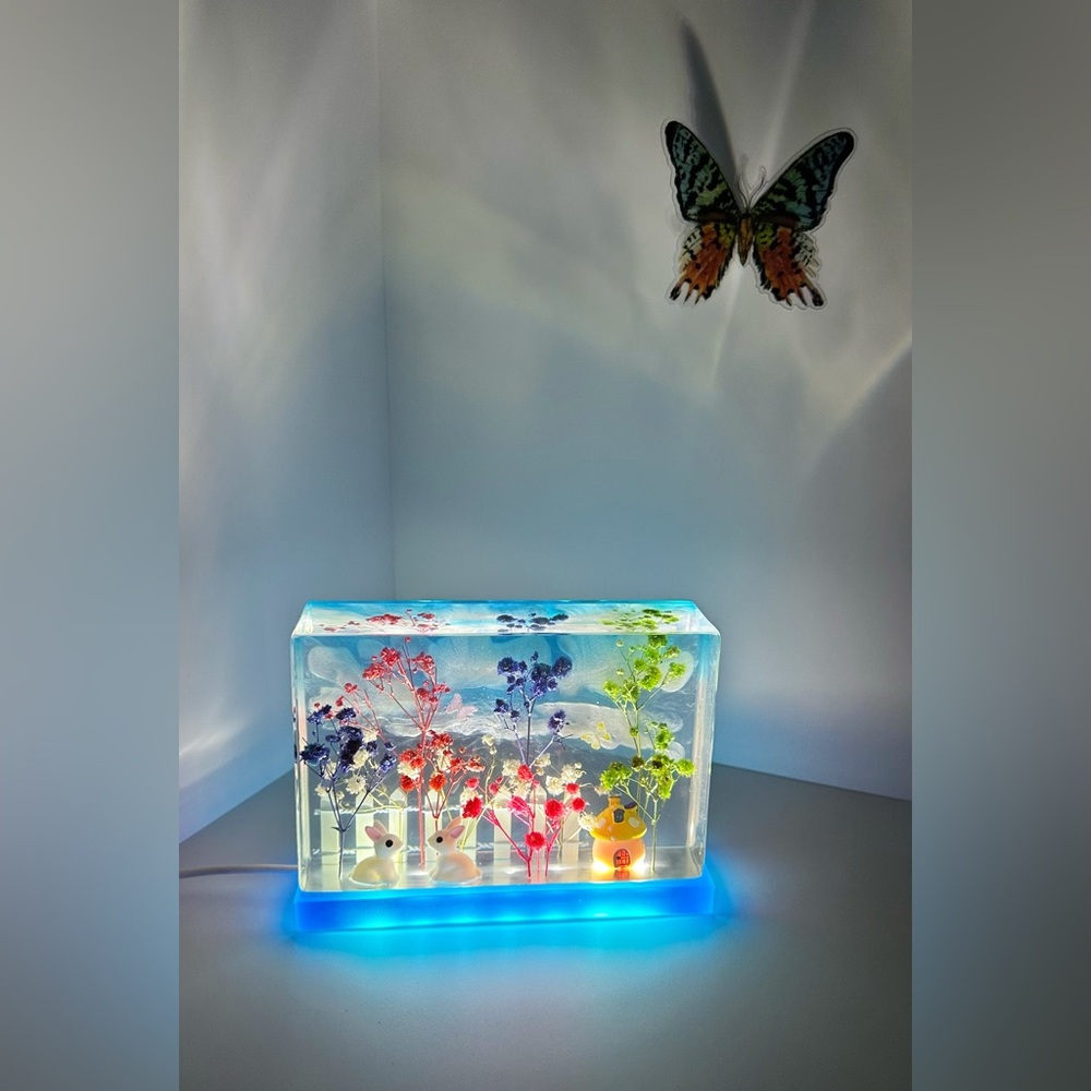 Handmade Natural Dried Flower Resin Night-lamp